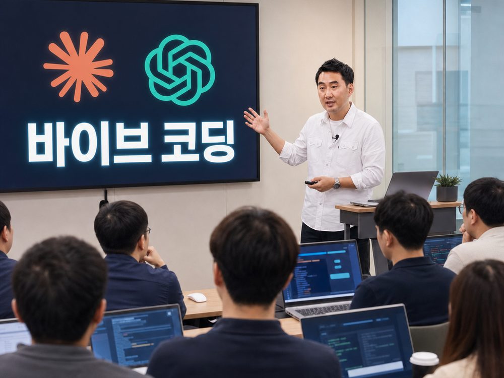 바이브 코딩 실무 교육 강의 장면