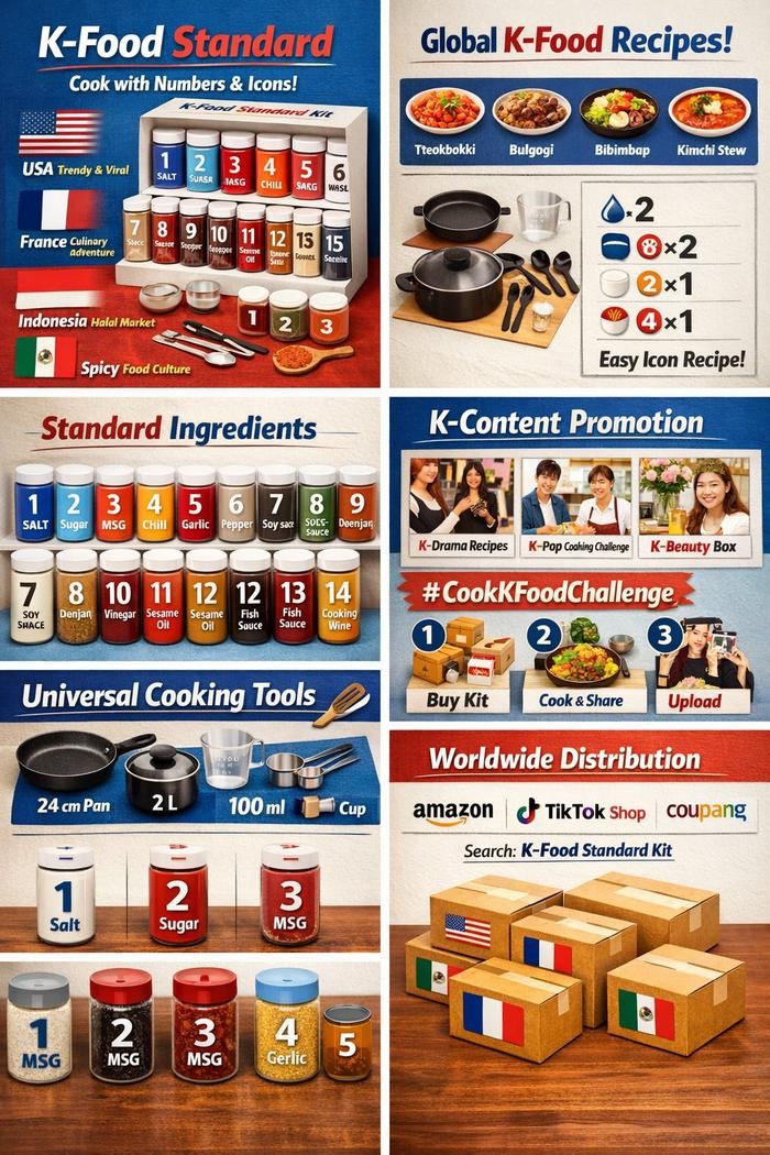 K-Food Standard 브랜드 컨셉 - 글로벌 유통, 레시피, 콘텐츠 연계 전략 모음