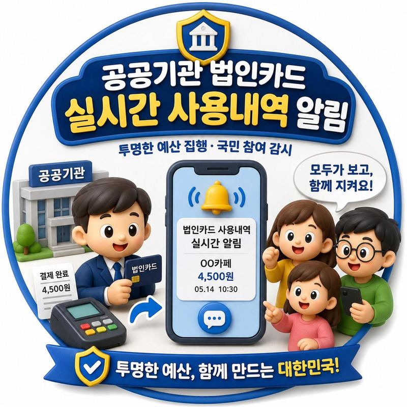 공공기관 법인카드 실시간 사용내역 알림 대표 이미지